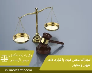 مجازات مخفی کردن یا فراری دادن متهم و مجرم